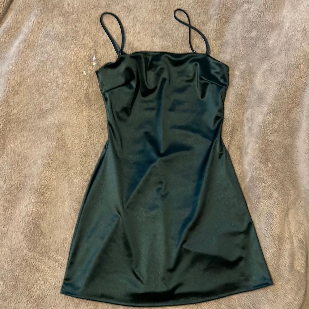 Green Satin Windsor Dress